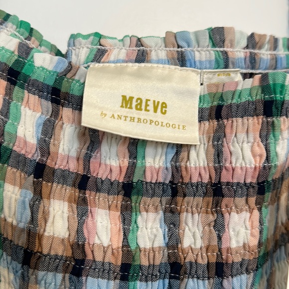 Midi dress, smocked bust, can be worn off the shoulder or on - Picture 1 of 4